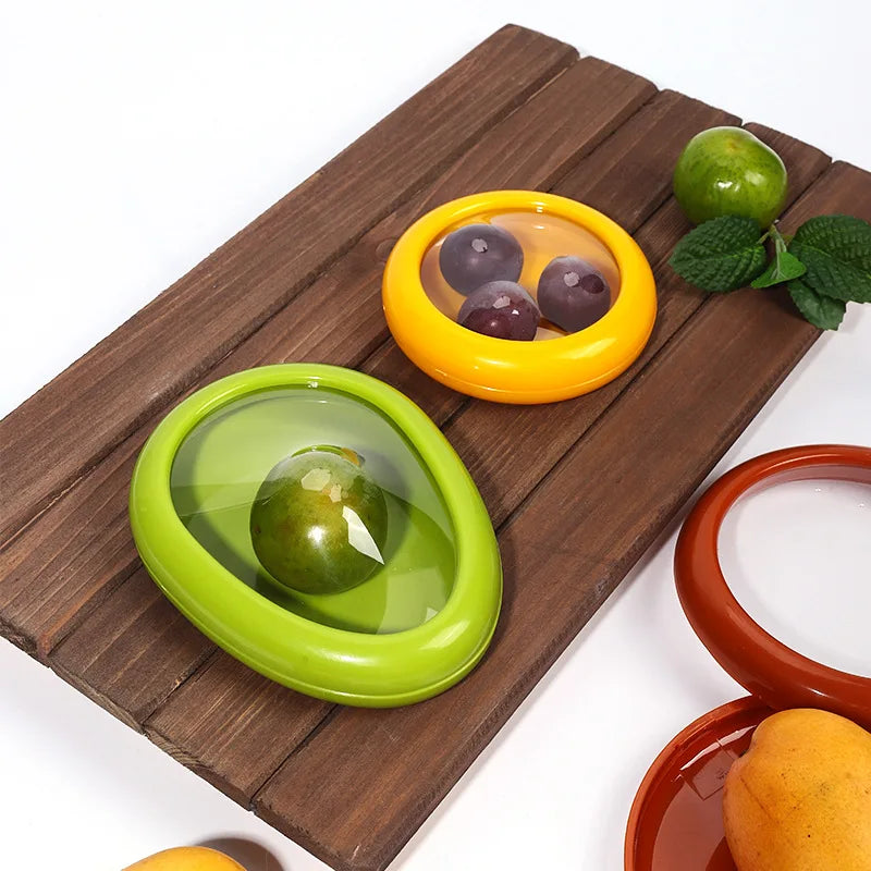 Boîte De Conservation De Fruits Réutilisable, Réfrigérateur, Mini Avocat, Oignon, Citron, Film Scellé, Stockage Des Aliments Pour Fruits Et Légumes, 4 Pièces/1 Pièce