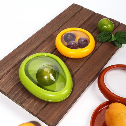 Boîte De Conservation De Fruits Réutilisable, Réfrigérateur, Mini Avocat, Oignon, Citron, Film Scellé, Stockage Des Aliments Pour Fruits Et Légumes, 4 Pièces/1 Pièce
