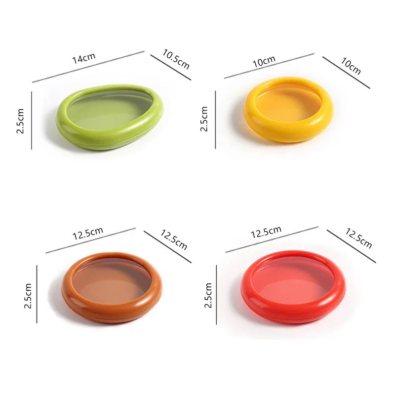 Boîte De Conservation De Fruits Réutilisable, Réfrigérateur, Mini Avocat, Oignon, Citron, Film Scellé, Stockage Des Aliments Pour Fruits Et Légumes, 4 Pièces/1 Pièce
