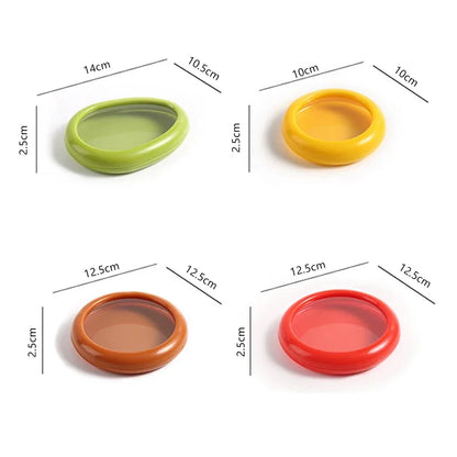 Boîte De Conservation De Fruits Réutilisable, Réfrigérateur, Mini Avocat, Oignon, Citron, Film Scellé, Stockage Des Aliments Pour Fruits Et Légumes, 4 Pièces/1 Pièce